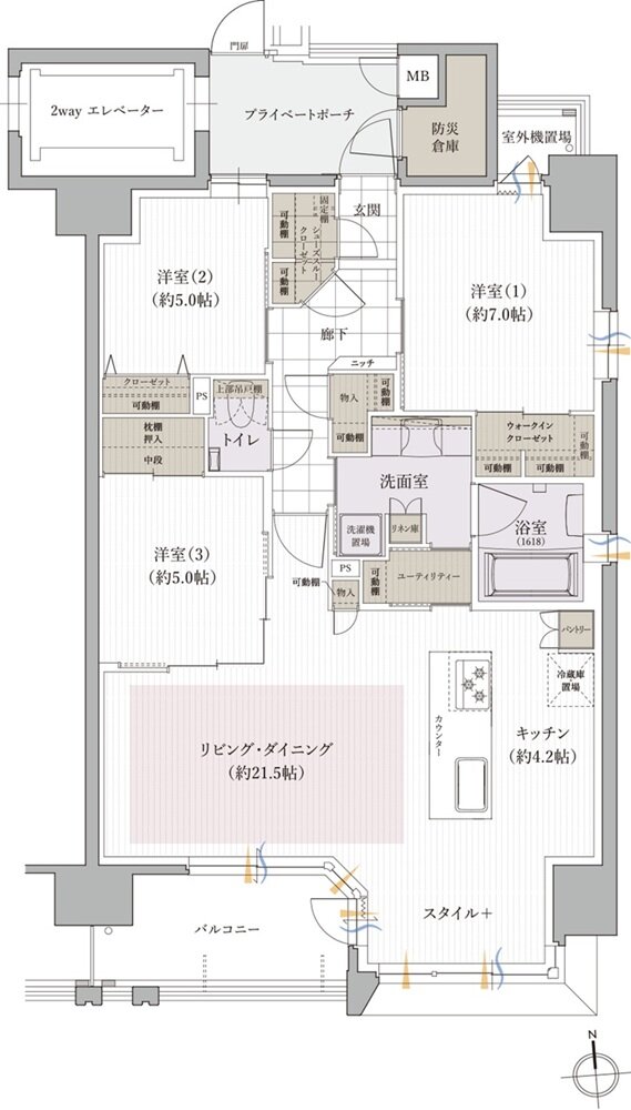 クレアホームズ岩崎ザ・リミテッド 間取り D type