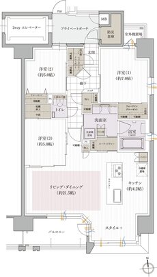 クレアホームズ岩崎ザ・リミテッド 間取り D type