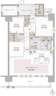 クレアホームズ岩崎ザ・リミテッド 間取り B type