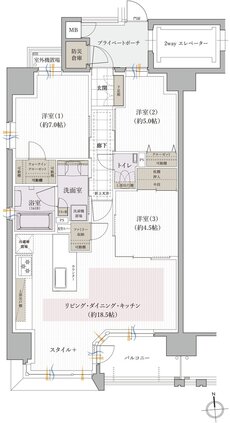 クレアホームズ岩崎ザ・リミテッド 間取り C type