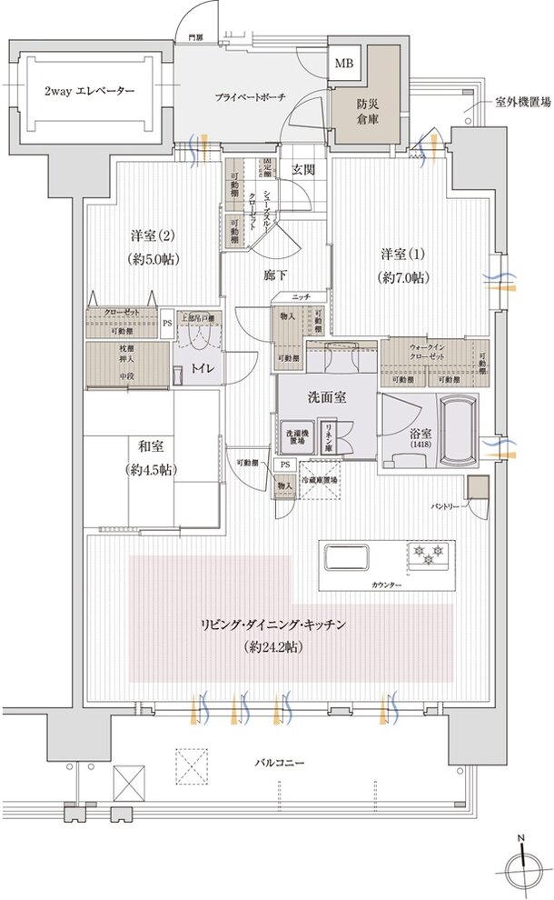 クレアホームズ岩崎ザ・リミテッド 間取り B type【MANU PLAN1】
