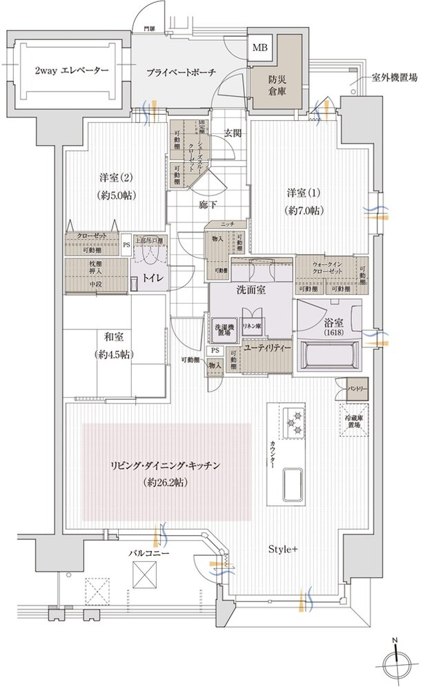 クレアホームズ岩崎ザ・リミテッド 間取り D type【MANU PLAN1】