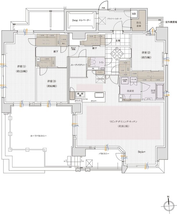 クレアホームズ岩崎ザ・リミテッド 間取り E type【BASIC PLAN】