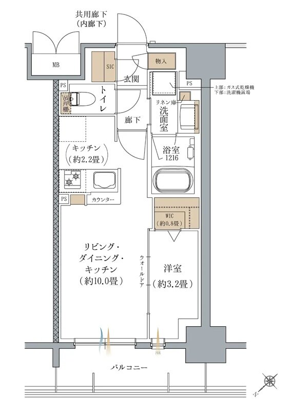 ヴェリテモア大阪梅田 間取り Bタイプ