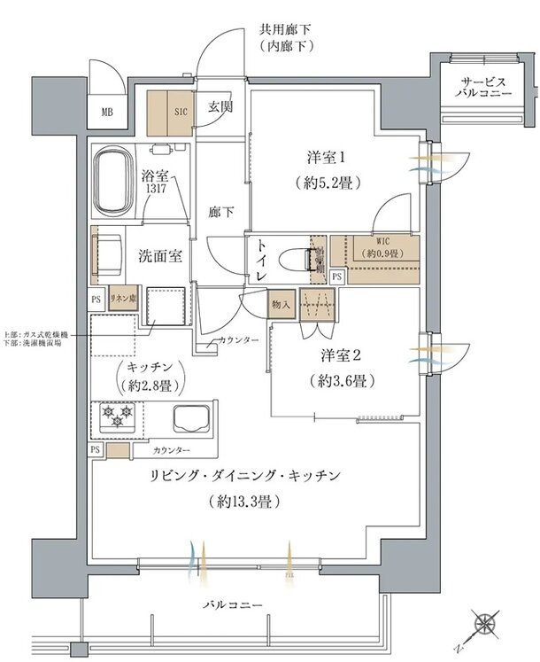 ヴェリテモア大阪梅田 間取り Dタイプ