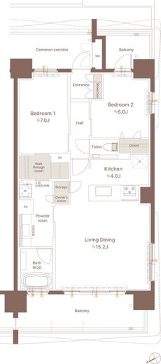 モンドミオ沖縄リゾート 北谷アラハビーチ 間取り D type