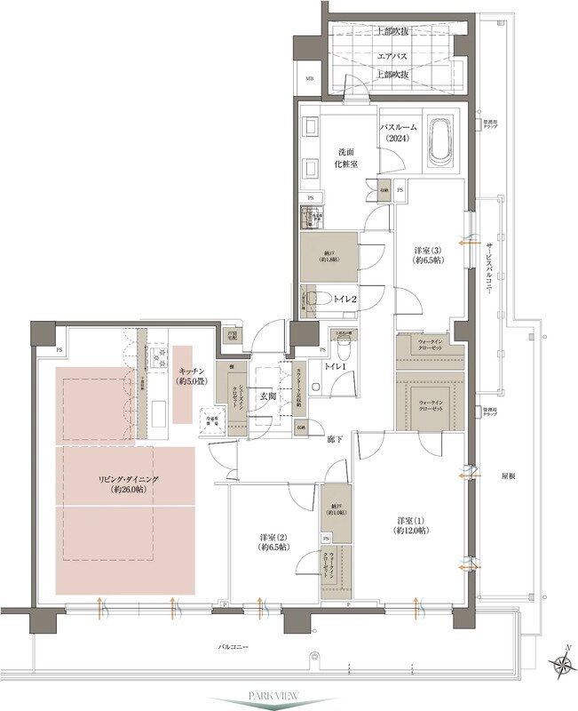 アトラス芦屋 間取り Jタイプ OPEN AIR