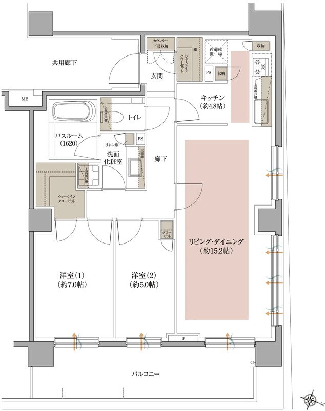 アトラス芦屋 間取り Aタイプ SUPERIOR