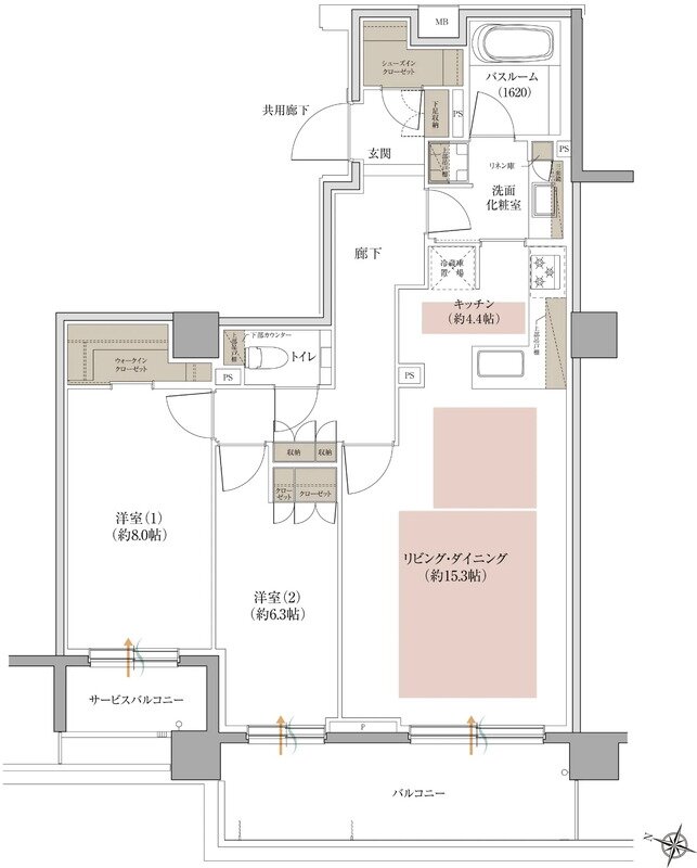 アトラス芦屋 間取り Cタイプ SUPERIOR