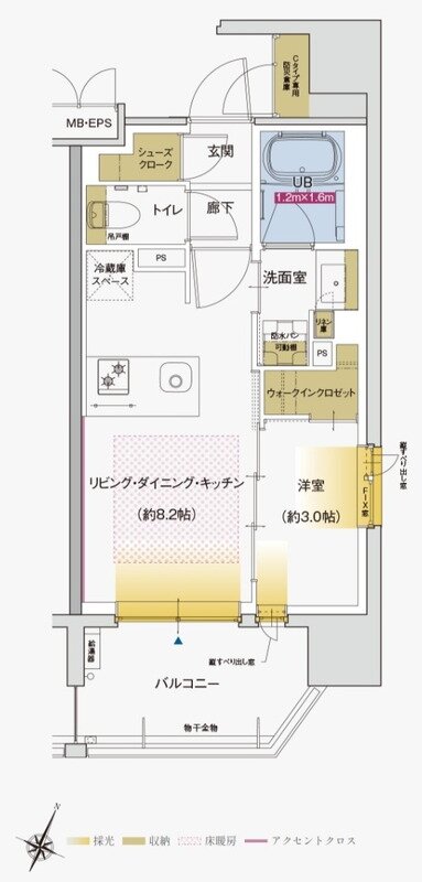 ソルティア京橋リバーフロント 間取り C1タイプ