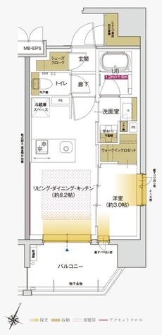 ソルティア京橋リバーフロント 間取り C1タイプ