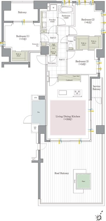 クリオ日本橋人形町 間取り Fタイプ