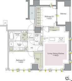 クリオ日本橋人形町 間取り Eタイプ