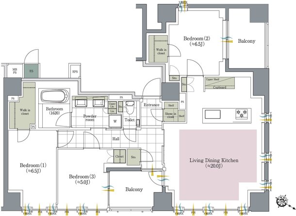 クリオ日本橋人形町 間取り G type