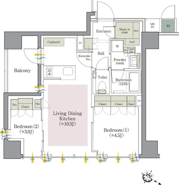 クリオ日本橋人形町 間取り Aタイプ