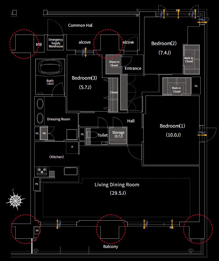 プレサンス ロジェ 姫路キャスティア 間取り Hタイプ(Premium Plan)