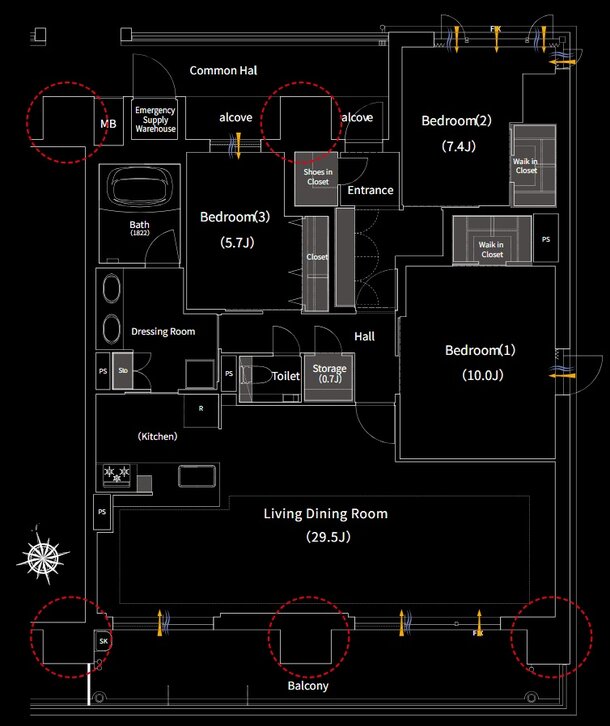 プレサンス ロジェ 姫路キャスティア 間取り Hタイプ(Premium Plan)