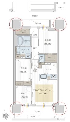 プレサンス ロジェ 姫路キャスティア 間取り Cタイプ