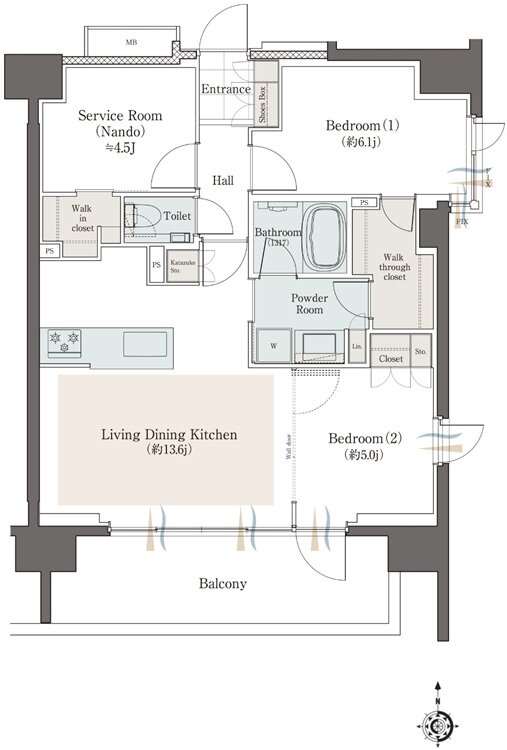 クリオ練馬ブライトマークス 間取り Dタイプ