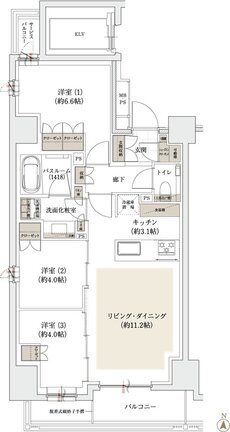 アトラス亀戸レジデンス 間取り A2タイプ