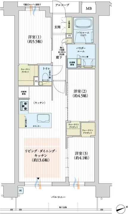 プレサンス ロジェ 箱崎レジデンス 間取り Dタイプ