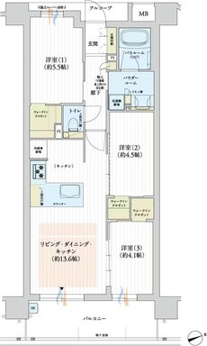 プレサンス ロジェ 箱崎レジデンス 間取り Dタイプ