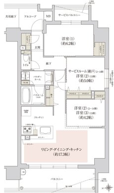 プレサンス ロジェ 尼崎猪名寺ステーションステージ 間取り Cタイプ