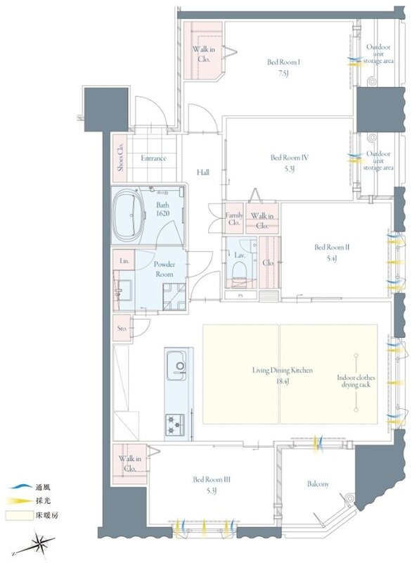 グランドパレス小倉城下 ザ・マークス 間取り B type