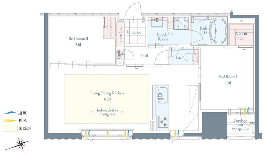 グランドパレス小倉城下 ザ・マークス 間取り C type