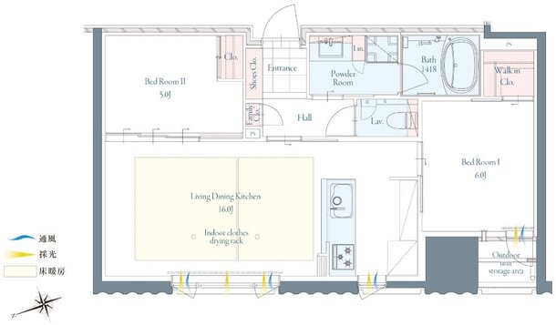 グランドパレス小倉城下 ザ・マークス 間取り C type