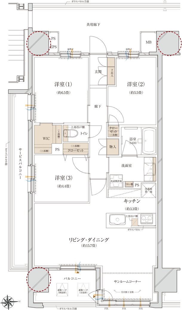 ウィザースレジデンス秋田ザ・タワー 間取り A type