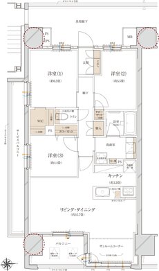 ウィザースレジデンス秋田ザ・タワー 間取り A type