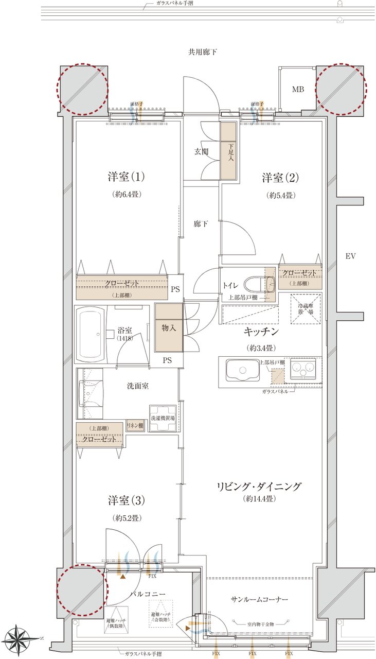ウィザースレジデンス秋田ザ・タワー 間取り B type