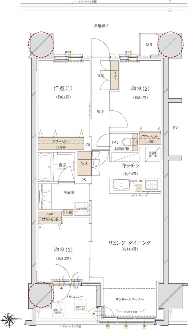ウィザースレジデンス秋田ザ・タワー 間取り B type