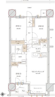 ウィザースレジデンス秋田ザ・タワー 間取り B type