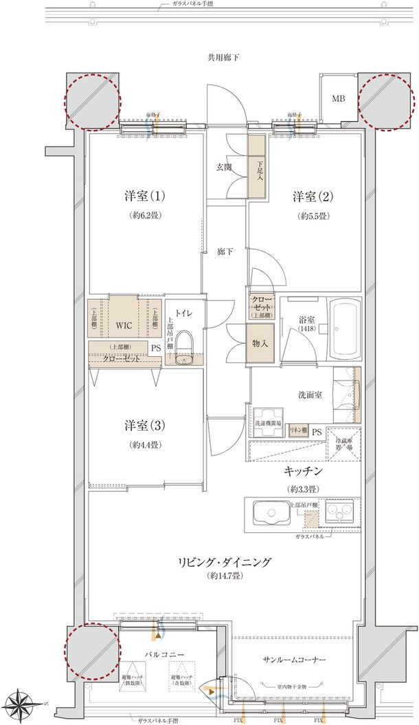 ウィザースレジデンス秋田ザ・タワー 間取り D type