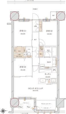 ウィザースレジデンス秋田ザ・タワー 間取り D type