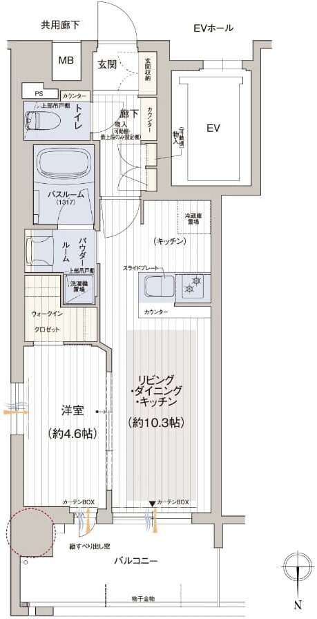 プレサンス ロジェ 京都二条 WEST 間取り Aタイプ