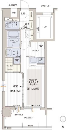 プレサンス ロジェ 京都二条 WEST 間取り Aタイプ
