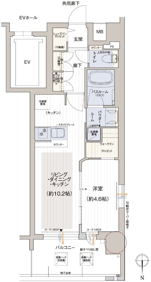 プレサンス ロジェ 京都二条 WEST 間取り Bタイプ