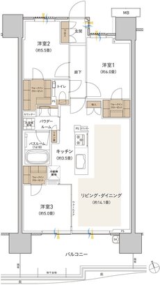 プレミストつくば研究学園 間取り CK type