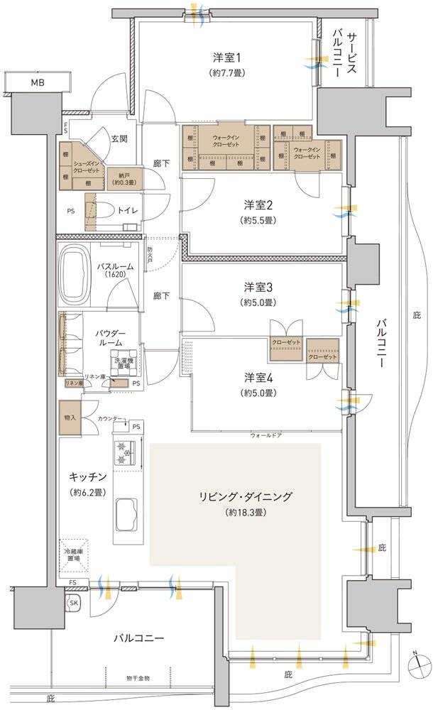 プレミストつくば研究学園 間取り CV-2 type