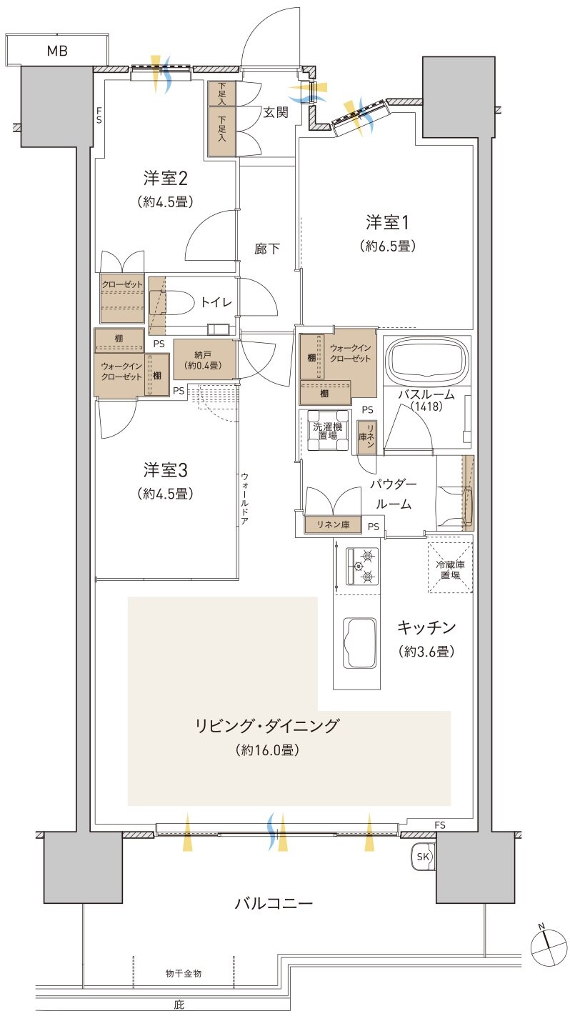 プレミストつくば研究学園 間取り CU type