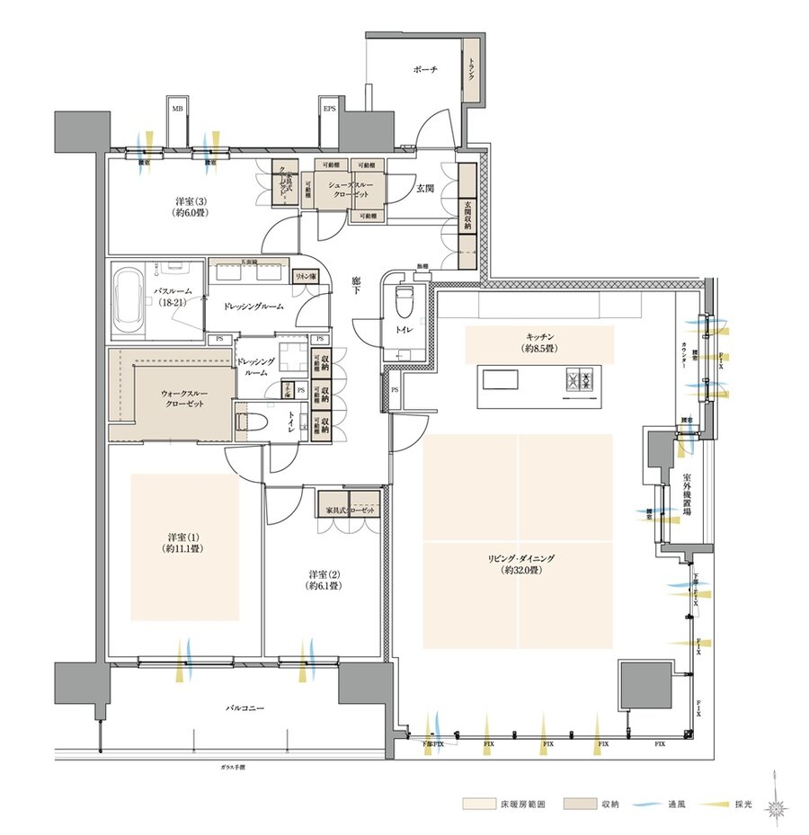 ザ・サーパス高松錦町 間取り Nタイプ
