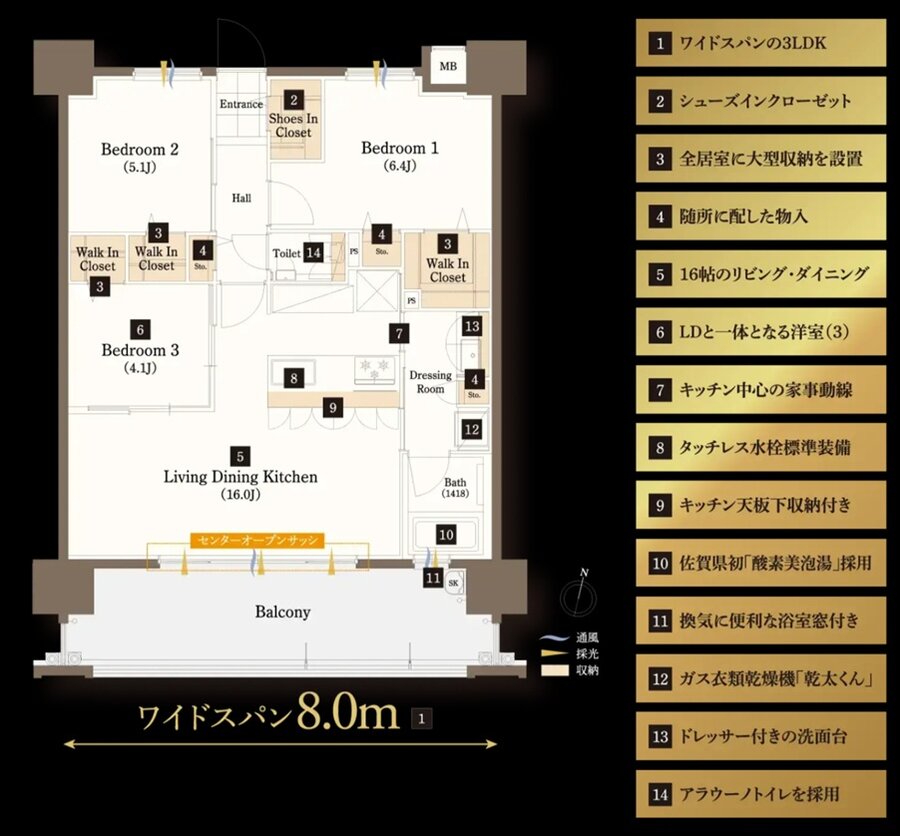 プラネスト大財ザ・ルクス 間取り B type