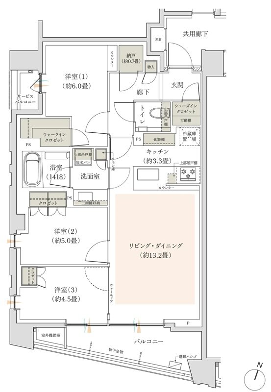 リビオ駒沢大学レジデンス 間取り Aタイプ