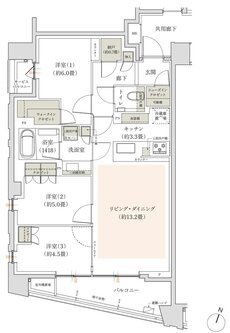リビオ駒沢大学レジデンス 間取り Aタイプ