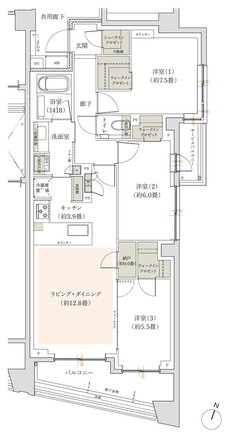 リビオ駒沢大学レジデンス 間取り Dタイプ