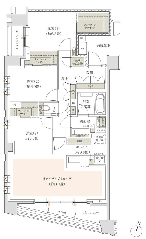 リビオ駒沢大学レジデンス 間取り Fタイプ