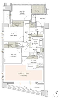 リビオ駒沢大学レジデンス 間取り Fタイプ